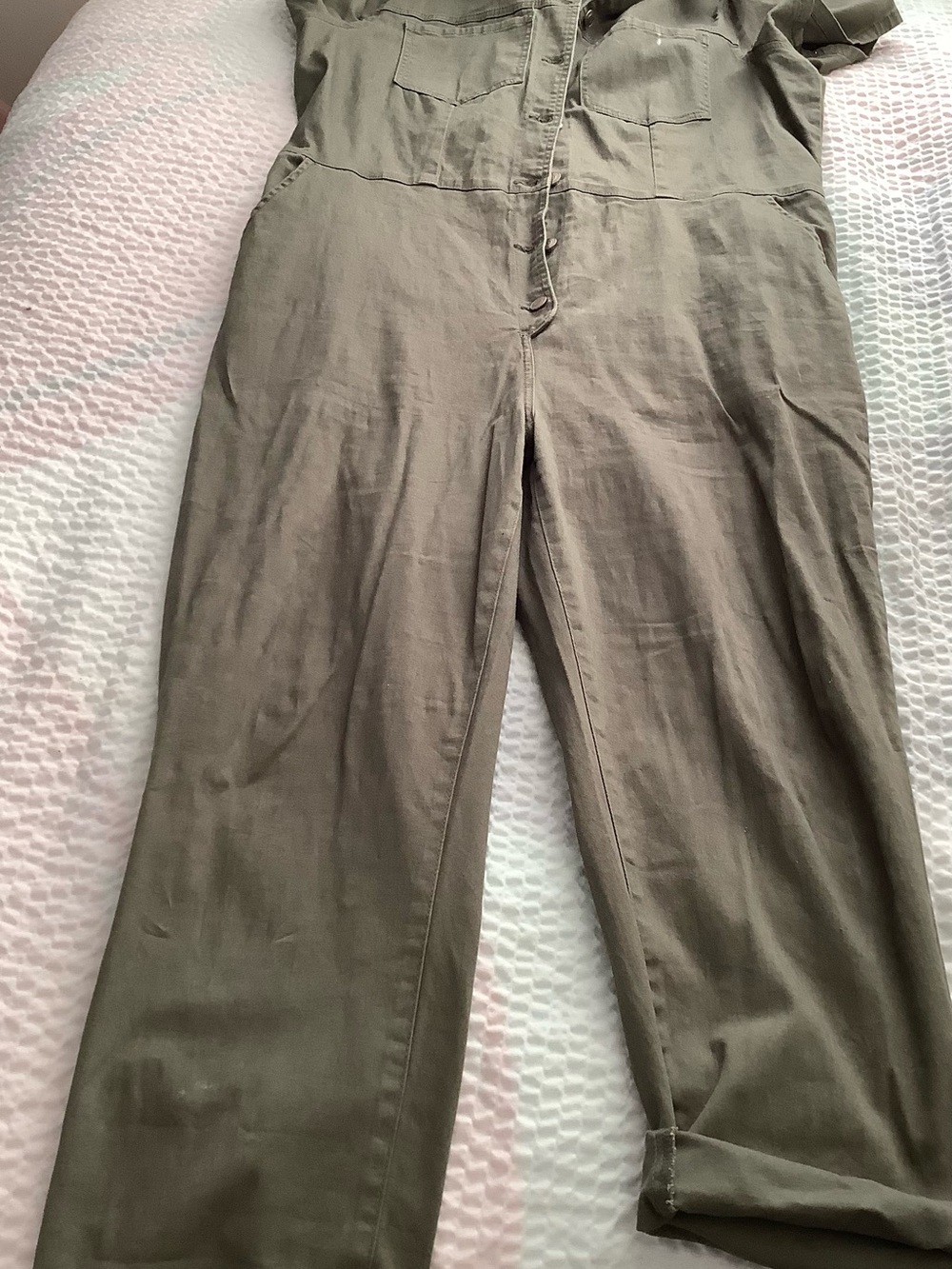 NWOT Women’s Olive Green Utility Pant jumpsuit